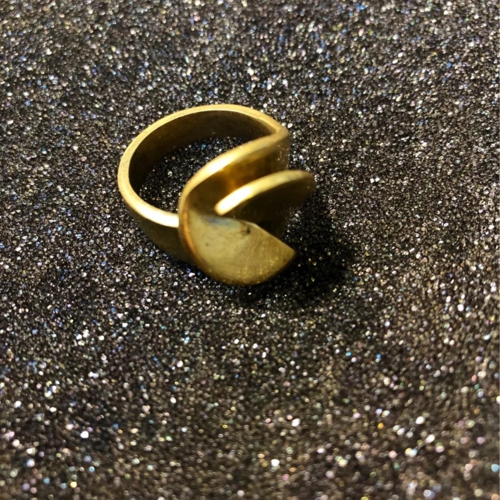 SOKO brass gold tone statement ring